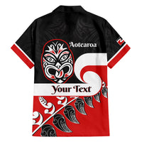 Personalised Te Reo Maori New Zealand Family Matching Summer Maxi Dress and Hawaiian Shirt Kia Haka Maori Fern With Tino Rangatiratanga LT14 - Polynesian Pride