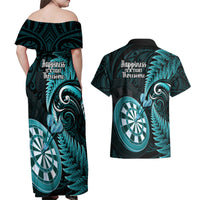 new-zealand-darts-couples-matching-off-shoulder-maxi-dress-and-hawaiian-shirt-happiness-is-a-tight-threesome-maori-turquoise