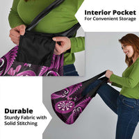 New Zealand Darts Grocery Bag Happiness Is A Tight Threesome Maori Pink