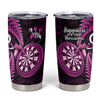 New Zealand Darts Tumbler Cup Happiness Is A Tight Threesome Maori Pink
