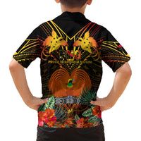 Papua New Guinea Central Province Kid Hawaiian Shirt Papua Niugini Coat Of Arms With Flag Style LT14 - Polynesian Pride