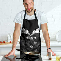 Custom New Zealand Silver Fern Football Apron Go Aotearoa Grunge Black - Polynesian Pride