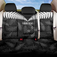 Custom New Zealand Silver Fern Football Back Car Seat Cover Go Aotearoa Grunge Black - Polynesian Pride