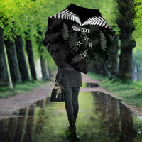 Custom New Zealand Silver Fern Football Umbrella Go Aotearoa Grunge Black - Polynesian Pride