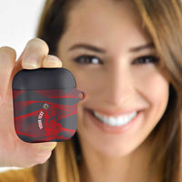 Custom New Caledonia Football AirPods Case Allez Les Cagous Grey Version - Polynesian Pride