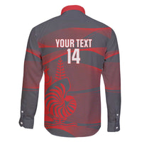 Custom New Caledonia Football Family Matching Off Shoulder Short Dress and Hawaiian Shirt Allez Les Cagous Grey Version - Polynesian Pride
