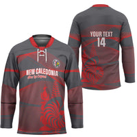 Custom New Caledonia Football Hockey Jersey Allez Les Cagous Grey Version - Polynesian Pride