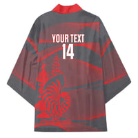 Custom New Caledonia Football Kimono Allez Les Cagous Grey Version - Polynesian Pride