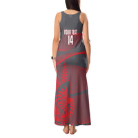 Custom New Caledonia Football Tank Maxi Dress Allez Les Cagous Grey Version - Polynesian Pride