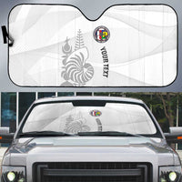 Custom New Caledonia Football Auto Sun Shade Allez Les Cagous White Version - Polynesian Pride
