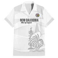 Custom New Caledonia Football Family Matching Long Sleeve Bodycon Dress and Hawaiian Shirt Allez Les Cagous White Version - Polynesian Pride