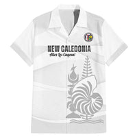 Custom New Caledonia Football Family Matching Mermaid Dress and Hawaiian Shirt Allez Les Cagous White Version - Polynesian Pride