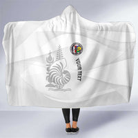 Custom New Caledonia Football Hooded Blanket Allez Les Cagous White Version - Polynesian Pride