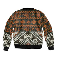Bula Fiji Tapa Bomber Jacket Fijian Masi Vintage Vibes - Polynesian Pride