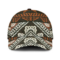 Bula Fiji Tapa Classic Cap Fijian Masi Vintage Vibes LT14 Universal Fit Brown - Polynesian Pride