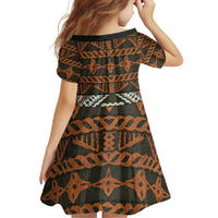 Bula Fiji Tapa Family Matching Long Sleeve Bodycon Dress and Hawaiian Shirt Fijian Masi Vintage Vibes - Polynesian Pride