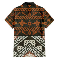 Bula Fiji Tapa Family Matching Long Sleeve Bodycon Dress and Hawaiian Shirt Fijian Masi Vintage Vibes - Polynesian Pride