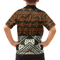 Bula Fiji Tapa Family Matching Off Shoulder Short Dress and Hawaiian Shirt Fijian Masi Vintage Vibes - Polynesian Pride