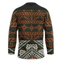 Bula Fiji Tapa Hockey Jersey Fijian Masi Vintage Vibes - Polynesian Pride