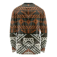 Bula Fiji Tapa Long Sleeve Shirt Fijian Masi Vintage Vibes - Polynesian Pride