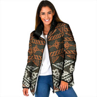 Bula Fiji Tapa Padded Jacket Fijian Masi Vintage Vibes - Polynesian Pride