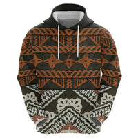 Bula Fiji Tapa Zip Hoodie Fijian Masi Vintage Vibes LT14 - Polynesian Pride