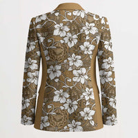 Kuvui Bula Fiji Blazer Fijian Tapa Seamless Hibiscus LT14 - Polynesian Pride