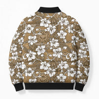 Kuvui Bula Fiji Bomber Puffer Jacket Fijian Tapa Seamless Hibiscus LT14 - Polynesian Pride