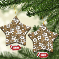 Kuvui Bula Fiji Ceramic Ornament Fijian Tapa Seamless Hibiscus - Polynesian Pride