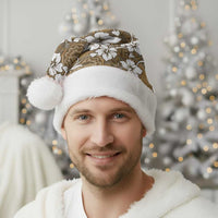 Kuvui Bula Fiji Christmas Santa Hat Fijian Tapa Seamless Hibiscus - Polynesian Pride