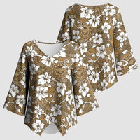 Kuvui Bula Fiji Kimono Sleeve Blouse Fijian Tapa Seamless Hibiscus - Polynesian Pride