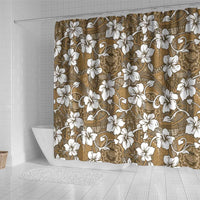 Kuvui Bula Fiji Shower Curtain Fijian Tapa Seamless Hibiscus LT14 - Polynesian Pride