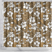 Kuvui Bula Fiji Shower Curtain Fijian Tapa Seamless Hibiscus LT14 - Polynesian Pride