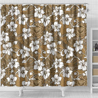 Kuvui Bula Fiji Shower Curtain Fijian Tapa Seamless Hibiscus LT14 - Polynesian Pride