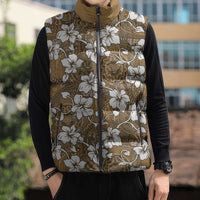 Kuvui Bula Fiji Sleeveless Puffer Jacket Fijian Tapa Seamless Hibiscus LT14 - Polynesian Pride