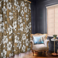 Kuvui Bula Fiji Window Curtain Fijian Tapa Seamless Hibiscus - Polynesian Pride