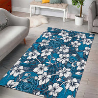 Karakarawa Bula Fiji Area Rug Fijian Tapa Seamless Hibiscus - Polynesian Pride