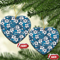 Karakarawa Bula Fiji Ceramic Ornament Fijian Tapa Seamless Hibiscus - Polynesian Pride