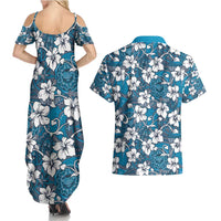 Karakarawa Bula Fiji Couples Matching Summer Maxi Dress and Hawaiian Shirt Fijian Tapa Seamless Hibiscus - Polynesian Pride