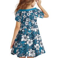 Karakarawa Bula Fiji Kid Short Sleeve Dress Fijian Tapa Seamless Hibiscus - Polynesian Pride