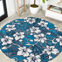 Karakarawa Bula Fiji Round Carpet Fijian Tapa Seamless Hibiscus - Polynesian Pride