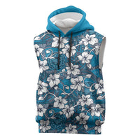 Karakarawa Bula Fiji Sleeveless Hoodie Fijian Tapa Seamless Hibiscus - Polynesian Pride