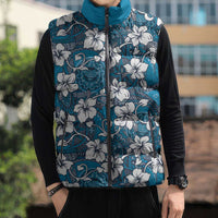 Karakarawa Bula Fiji Sleeveless Puffer Jacket Fijian Tapa Seamless Hibiscus LT14 - Polynesian Pride