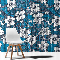 Karakarawa Bula Fiji Window Curtain Fijian Tapa Seamless Hibiscus LT14 - Polynesian Pride