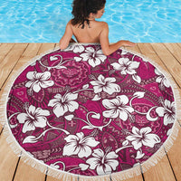 Piqi Bula Fiji Beach Blanket Fijian Tapa Seamless Hibiscus LT14 - Polynesian Pride