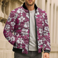 Piqi Bula Fiji Bomber Puffer Jacket Fijian Tapa Seamless Hibiscus LT14 - Polynesian Pride