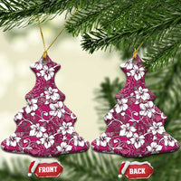 Piqi Bula Fiji Ceramic Ornament Fijian Tapa Seamless Hibiscus - Polynesian Pride