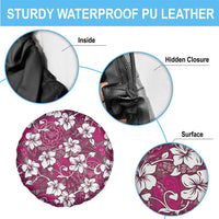 Piqi Bula Fiji Spare Tire Cover Fijian Tapa Seamless Hibiscus - Polynesian Pride
