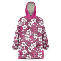 Piqi Bula Fiji Wearable Blanket Hoodie Fijian Tapa Seamless Hibiscus - Polynesian Pride