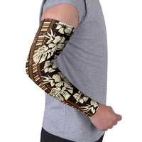 Bula Fiji Masi Arm Sleeves Tapa Tropical Hibiscus Half Stylized LT14 - Polynesian Pride